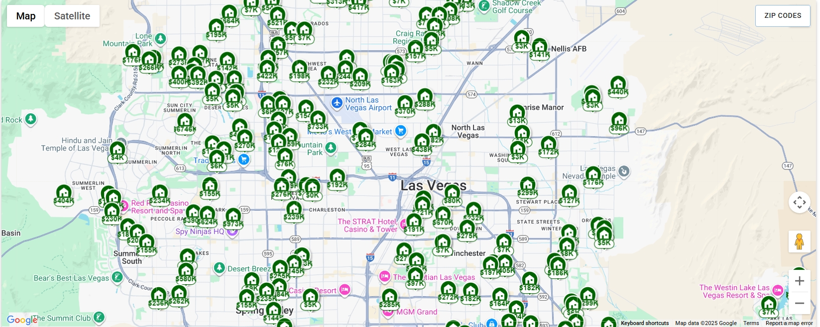 Interactive Foreclosure Map - Las Vegas Properties